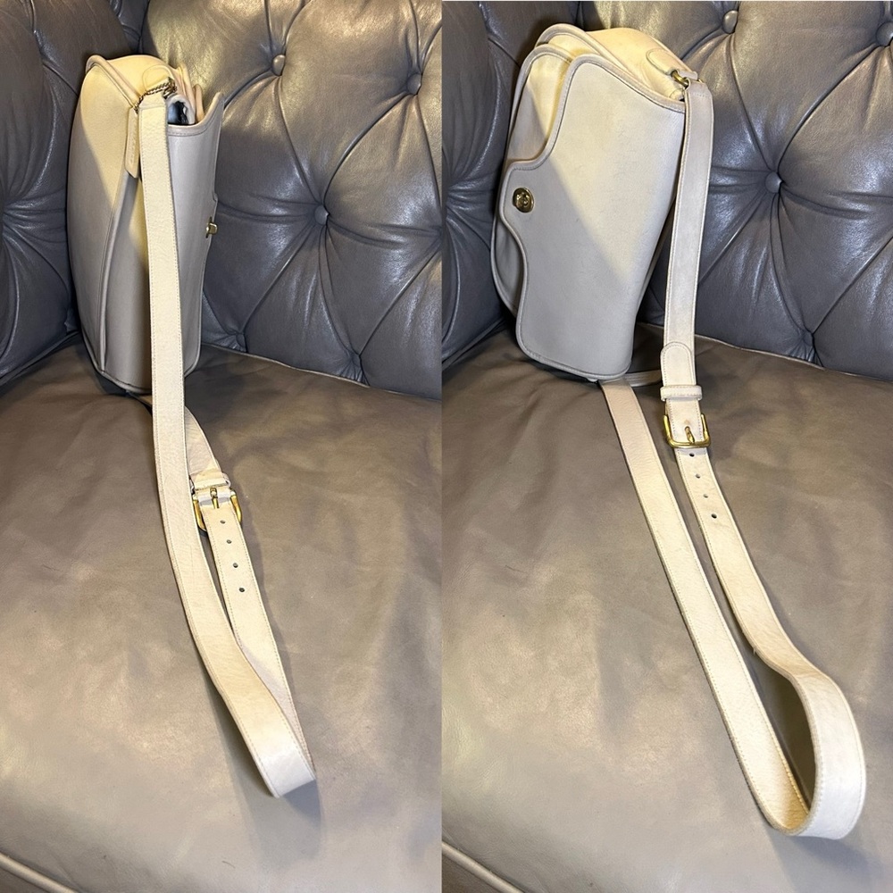 Vintage COACH Lenox Bone Crossbody / Shoulder Bag Made in US #9076 VTG Rare - Picture 12 of 17